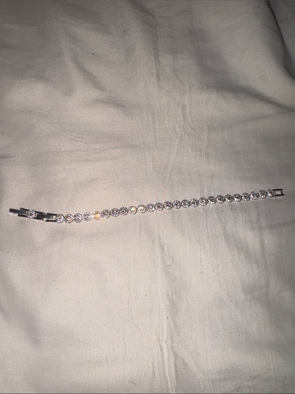 Silver Crystal Tennis Bracelet - Women Jewelry